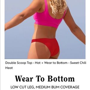 Left On Friday “wear to” bottoms in color sweet chili heat